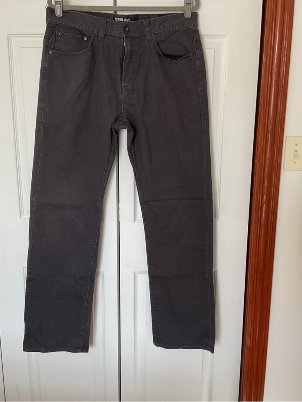 Kirkland Signature Men's Charcoal Straight-Leg Jeans